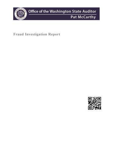Fraud report cover