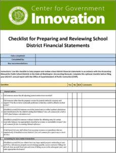 Image of SAO's 2024-25 Checklist for Preparing and Reviewing School District Financial Statements