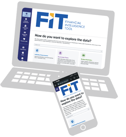 laptop and cellphone with FIT homepage displayed