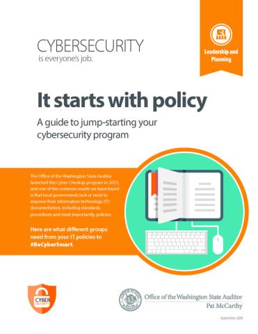 Cover: It starts with policy - a guide to jump-starting your cybersecurity program