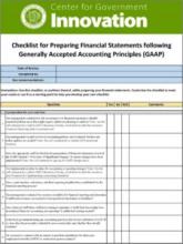 Checklist: Preparing financial statements (GAAP)