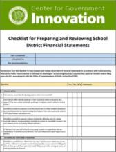 School District Financial Statement Checklist (2023 udpate)