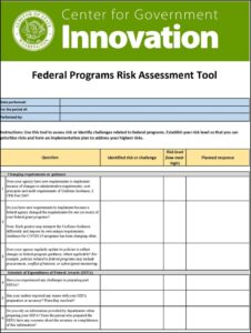 Image of federal grand risk assessment checklist