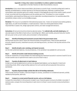 Image of bank reconciliation template