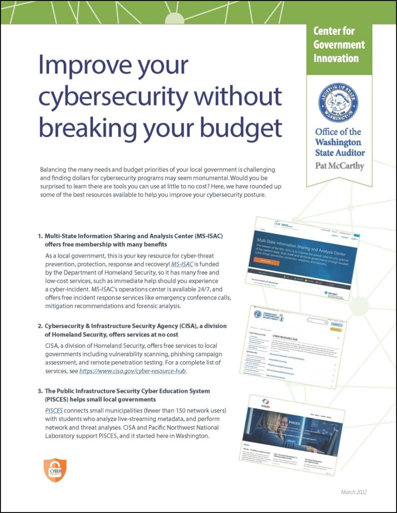 Cover of Improve your cybersecurity without breaking your budget